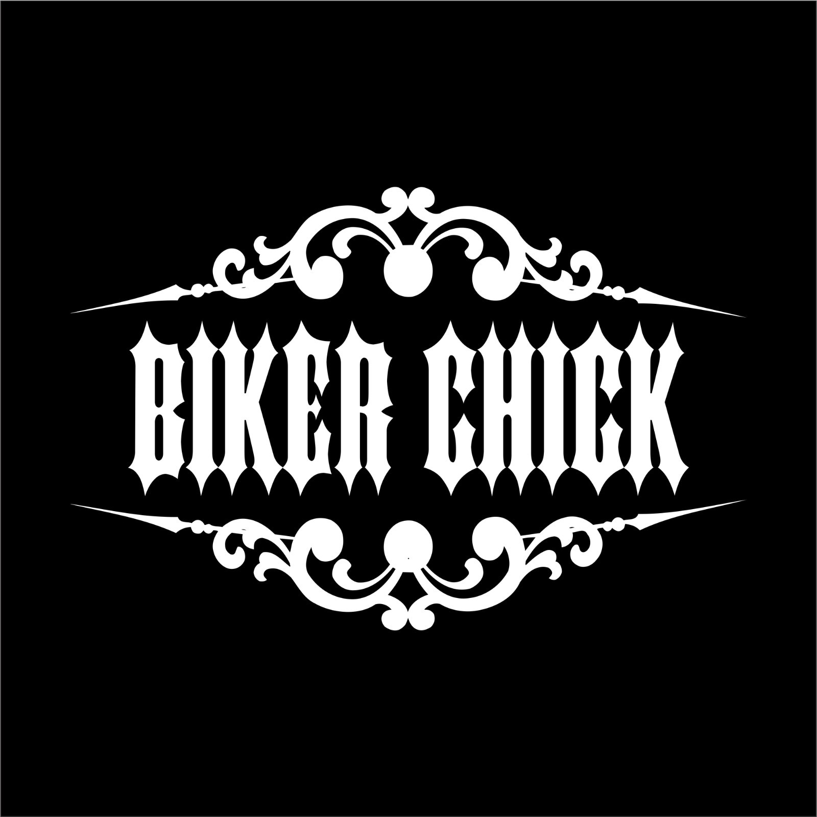 BIKER CHICK Decal Sticker, Motorcycle, Car, Truck, Window, Laptop – 14 Colors