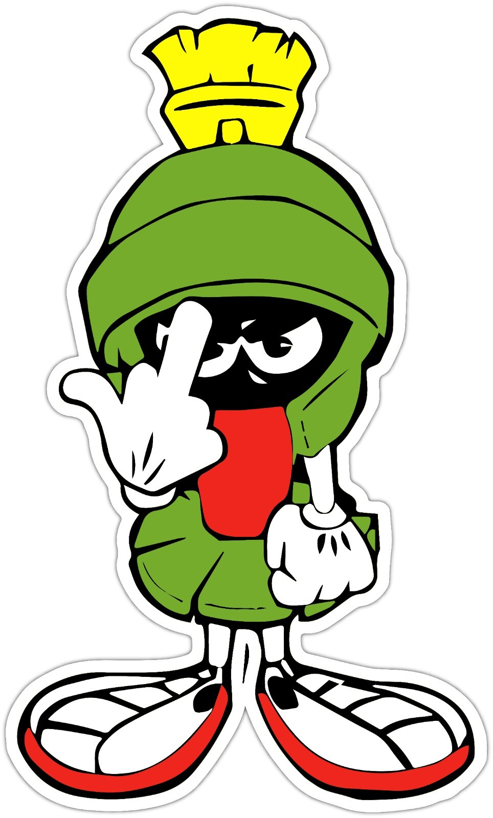 MARVIN THE MARTIAN FLIP OFF DECAL USA STICKER CAR TRUCK WINDOW LAPTOP WALL JDM