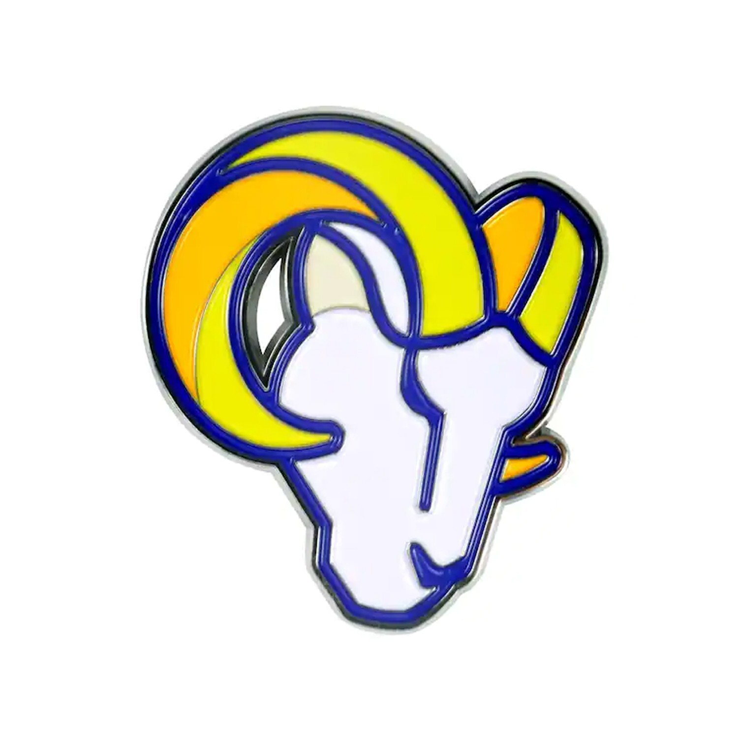 NEW 3-D Los Angeles Rams Color Metal Emblem 3.5″ x 3″