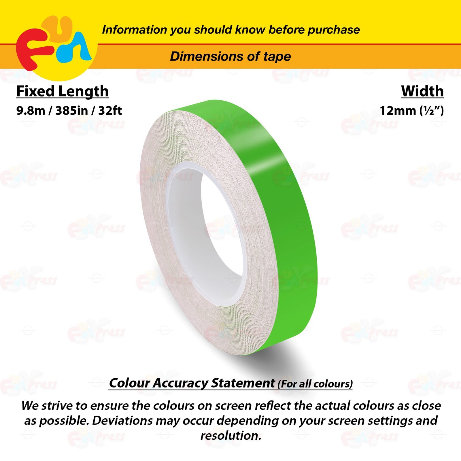 LIME GREEN 1/2″ 12mm PIN STRIPE Car Model Streamline TAPE Decal Vinyl Sticker