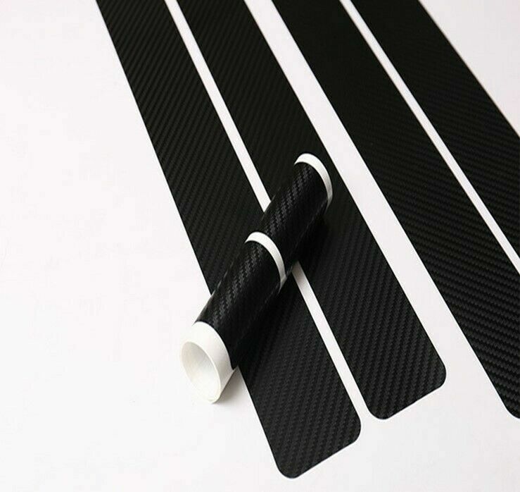 Carbon Fiber Car Door Sill Scuff Cover Scratch Protector Vinyl Decal Sticker 4x