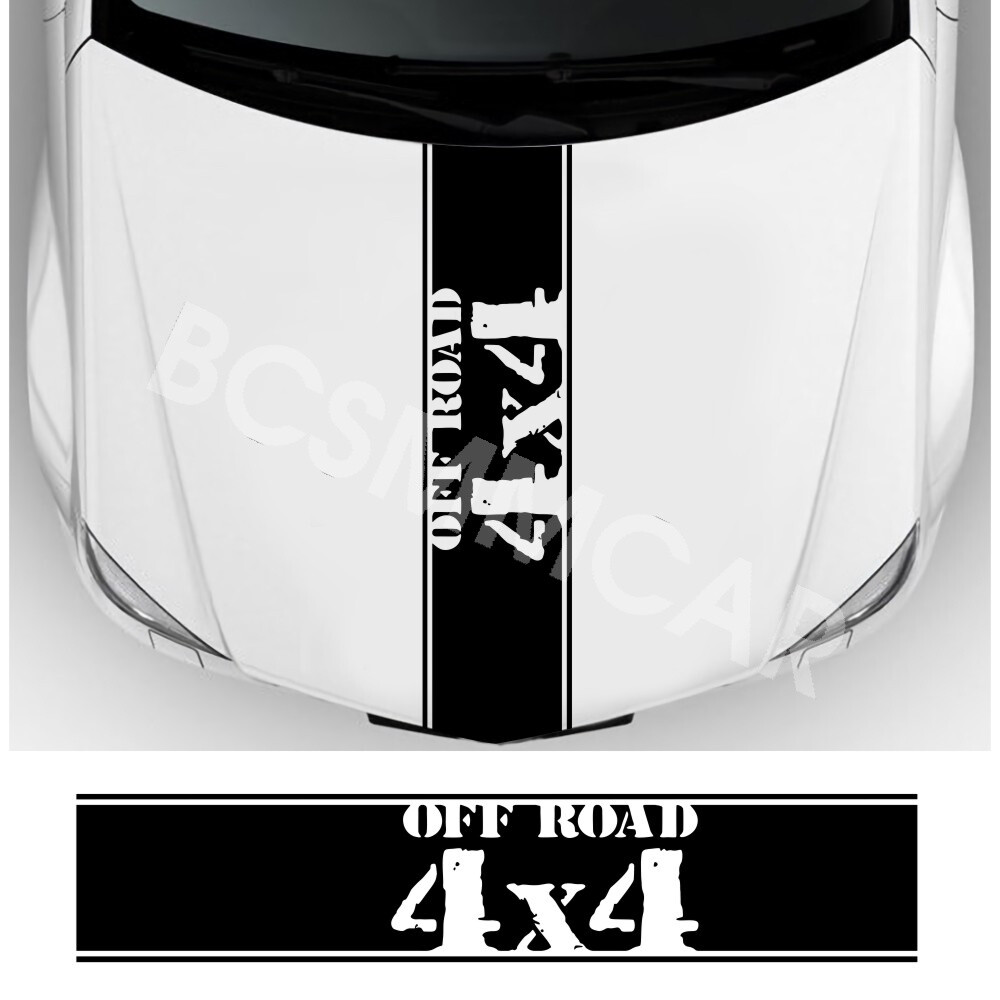 Self-adhesive Hood Sticker Car Hood Sticker Offroad 4X4 Vinyl Decals Graphics
