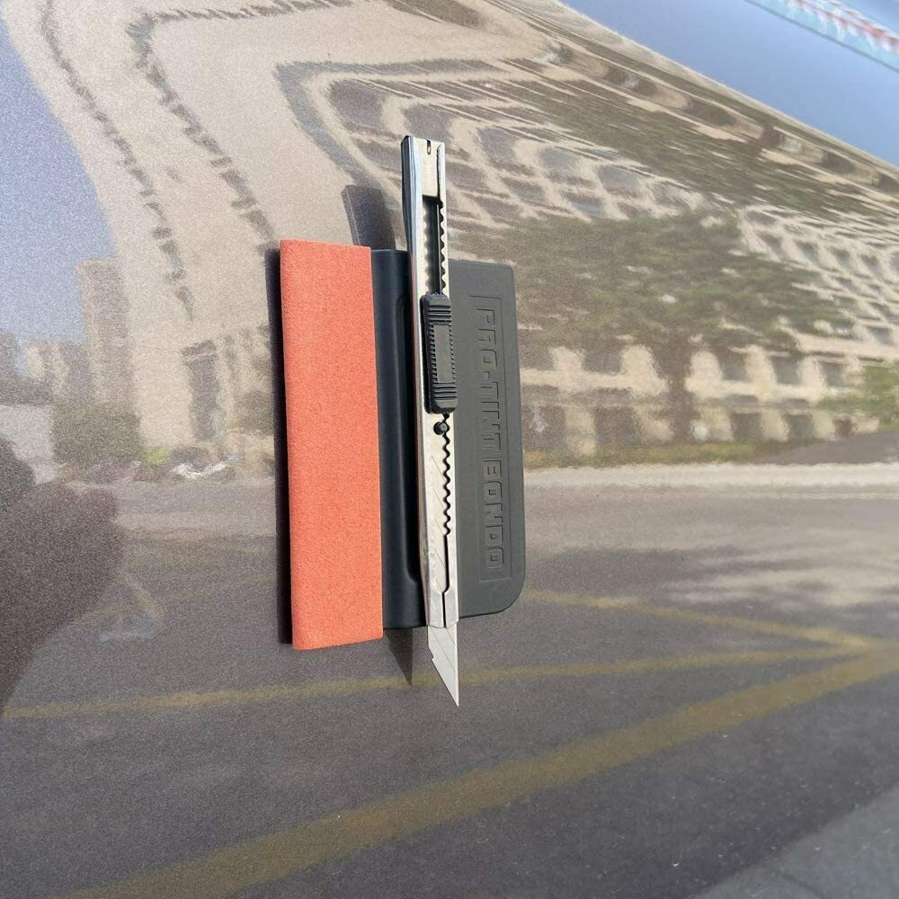 Suede Felt Magnet Squeegee Pro-tint Bondo Car Film Vinyl Tools Wrap Window Tint