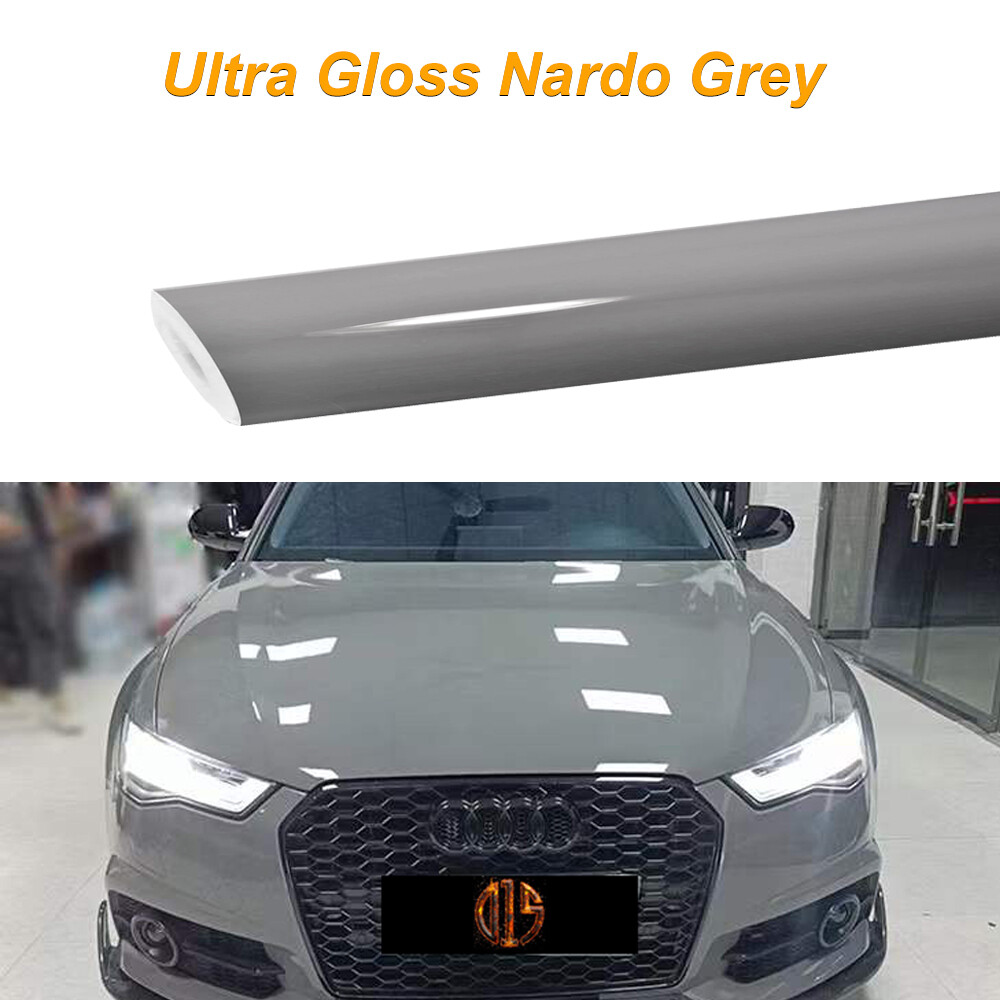 Premium Ultra Gloss PET Liner Nardo Gray Grey Vinyl Wrap Air Release Bubble Free