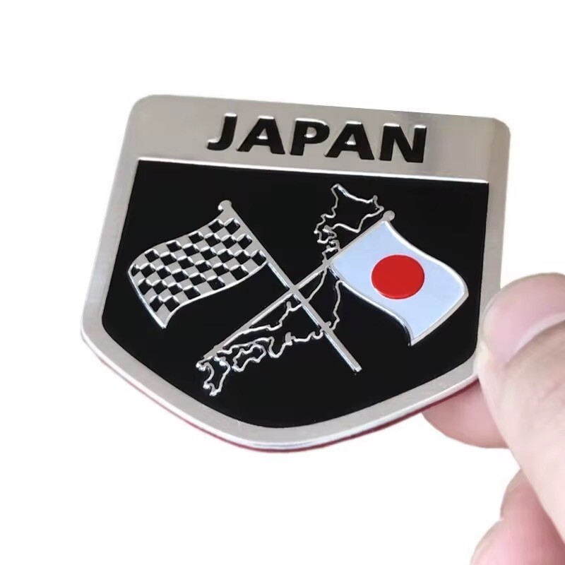 3D ALUMINUM Japanese Flag Car Emblem Sticker Japan Truck Decal Free Shipping!