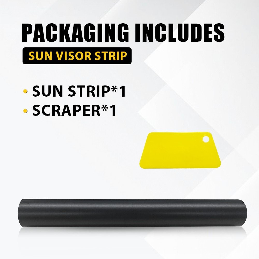 60″x12″ Windshield Sticker Visor Sun Strip Stickers Decoration Decal Matte Black