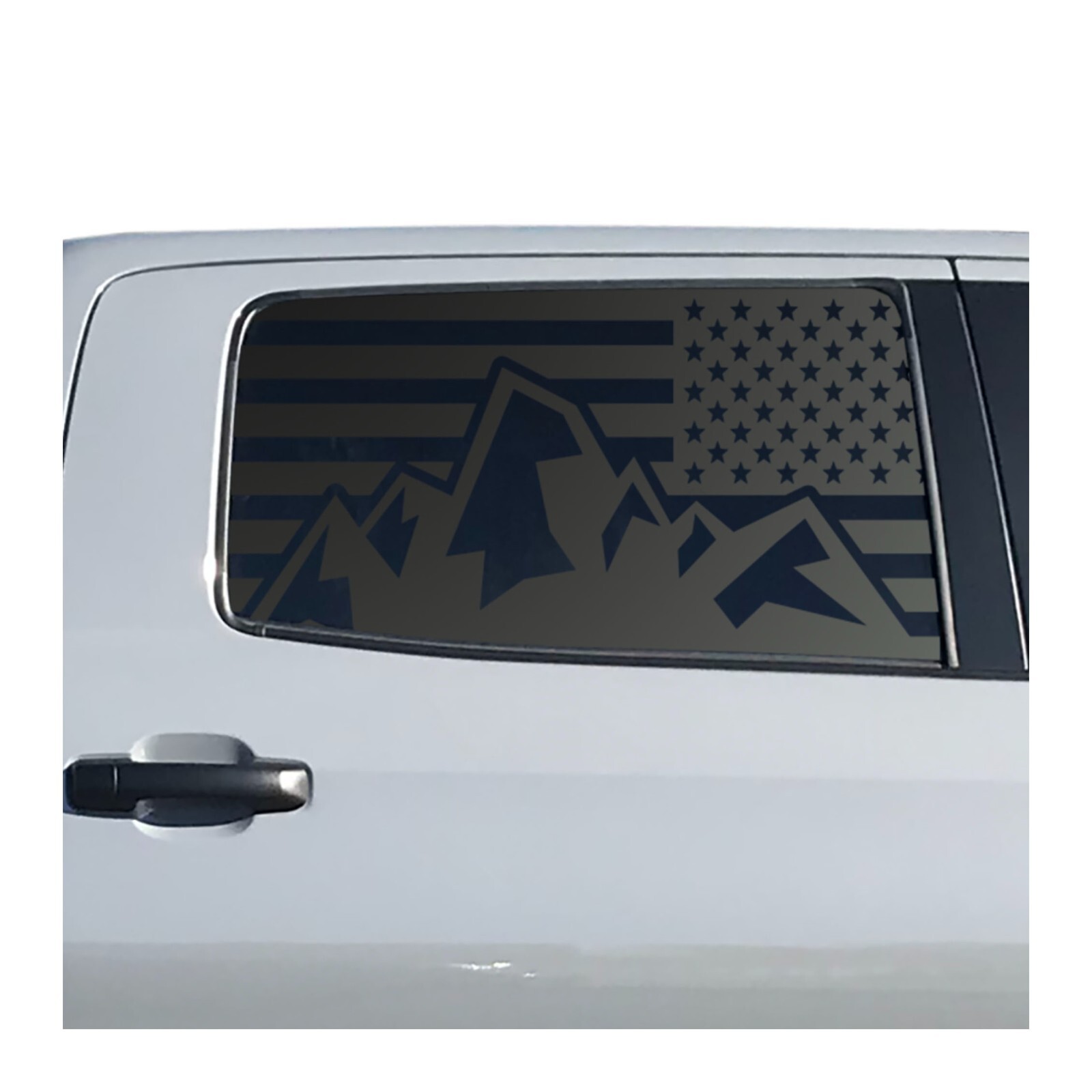 USA Flag w/mountain scene overland Decal for 2014-2021 Toyota Tundra TRD TC2-CX3