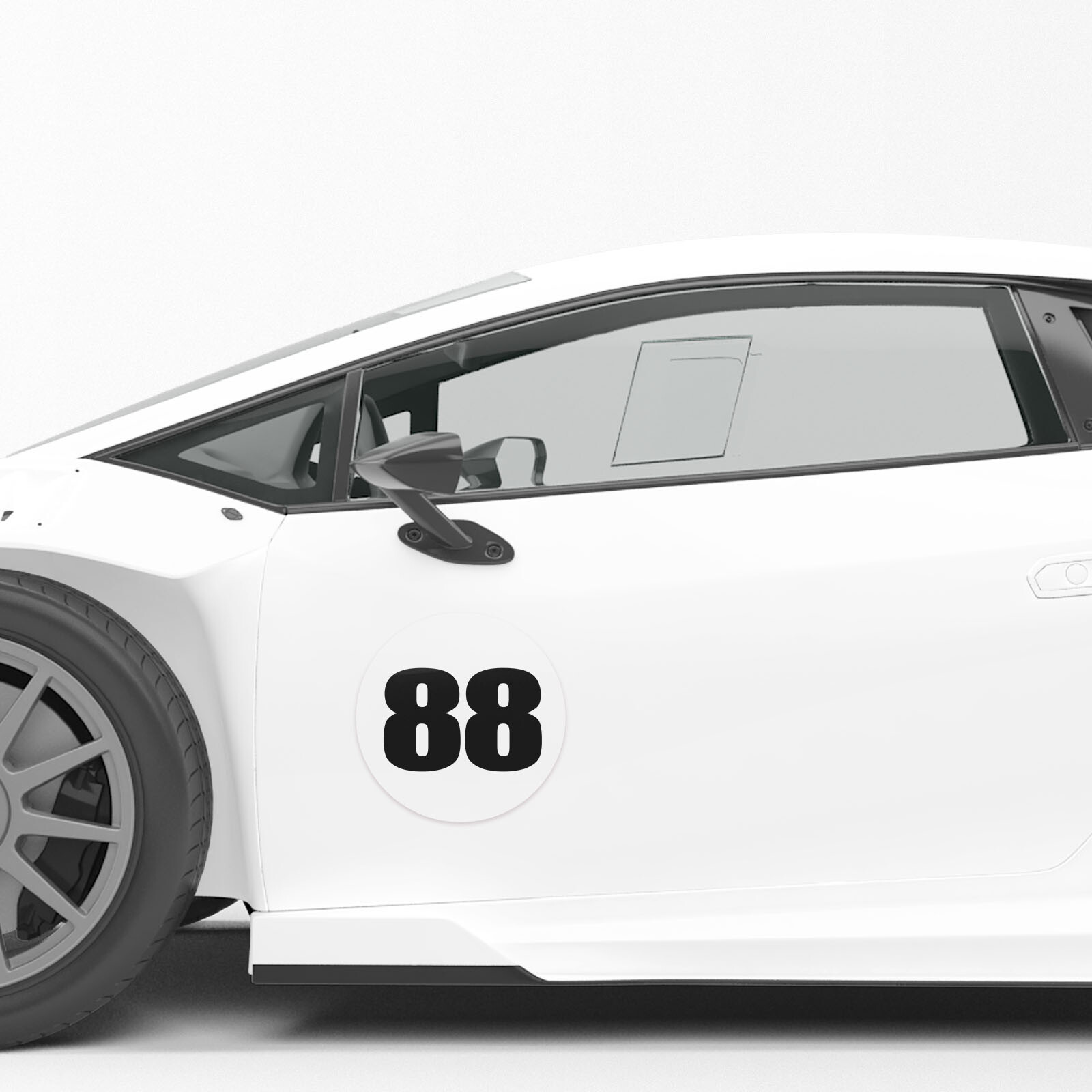 2 pcs Custom Magnetic Racing Numbers – Waterproof & Mud-Proof Decals Tight Fit