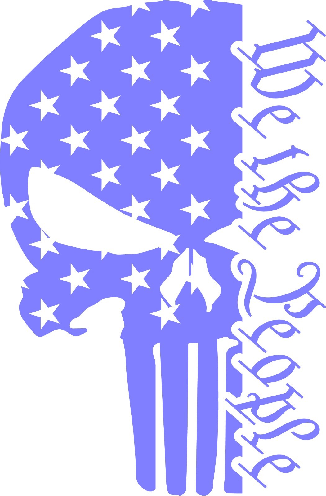 Punisher Skull We the People Patriotic Vinyl Decal Multiple Colors and Sizes
