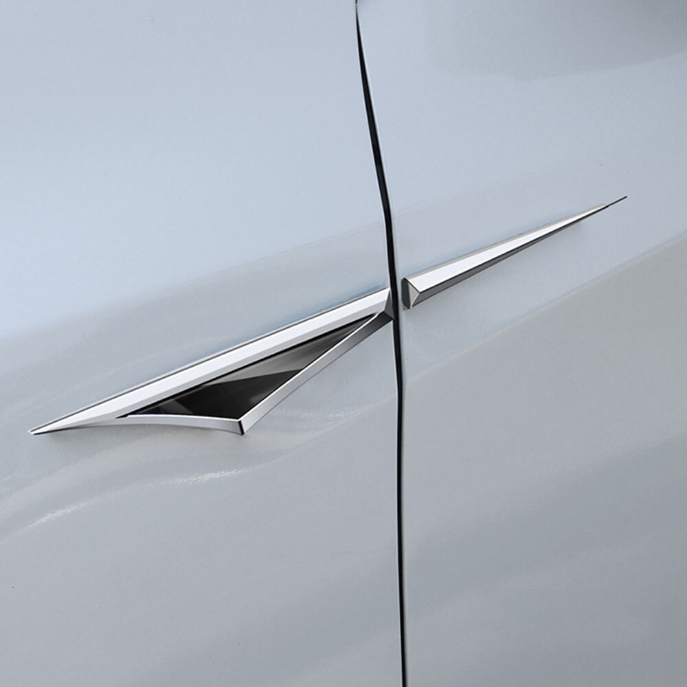 2PCS Car Alloy Sticker Front Door Side Fender Emblem Decal