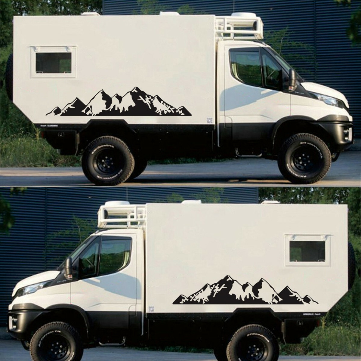 2pcs Mountain Range Scene Vinyl Decal Sticker Fit for Car Truck Side Door DIY