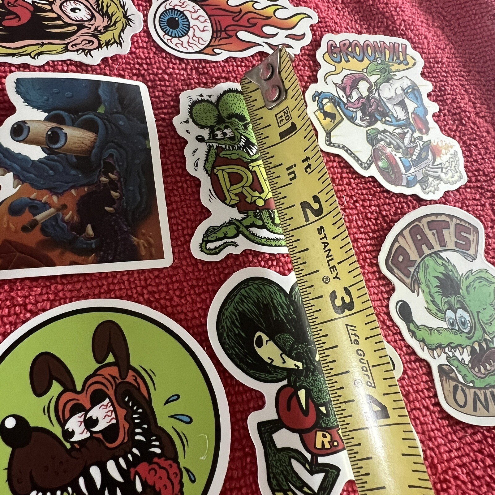 🔥 8 Rat Fink Mouse Ed Big Daddy Roth Hot Rod Art Vinyl Decal Sticker Car Truck