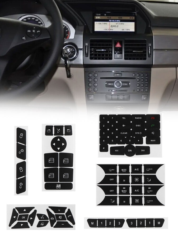 Car Interior Stickers Repair Button Radio Stickers Accessories For Mercedes Benz