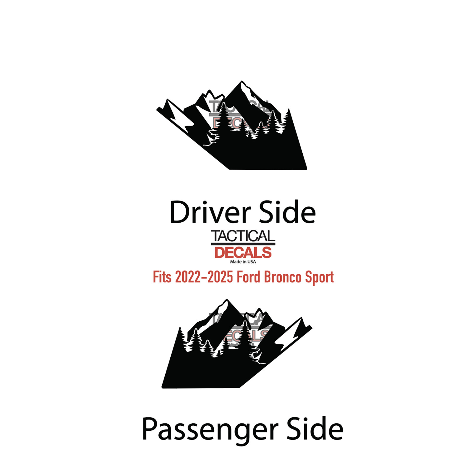 Outdoor mountain scene design Decal for 2021-2025 Ford Bronco Sport FB5-MX1