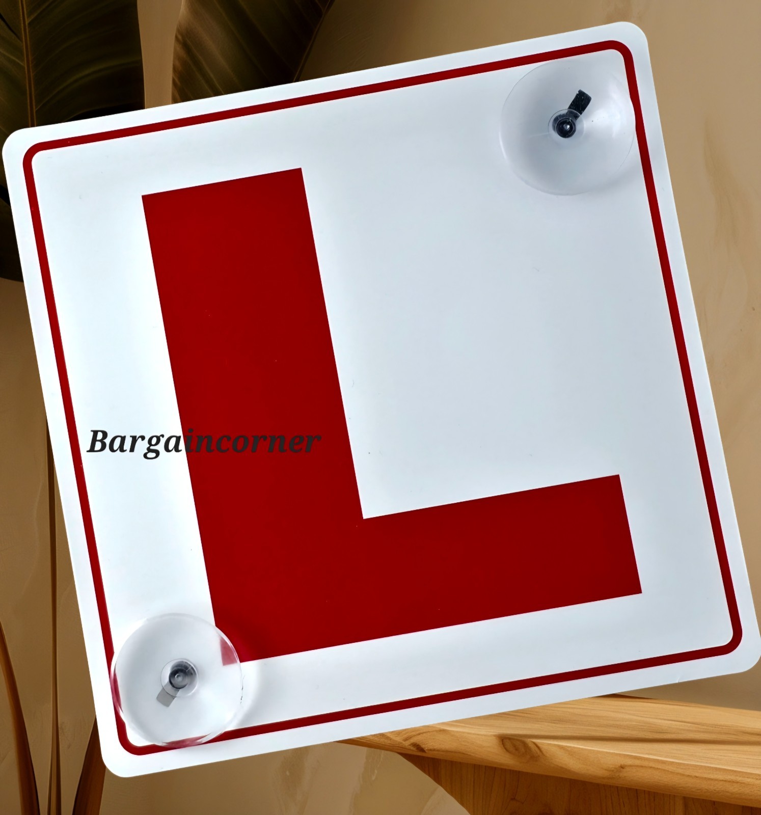 L PLATE SIGN Learner Driver Car Sign L Plate Advisory Sign With Suction Cup Hook