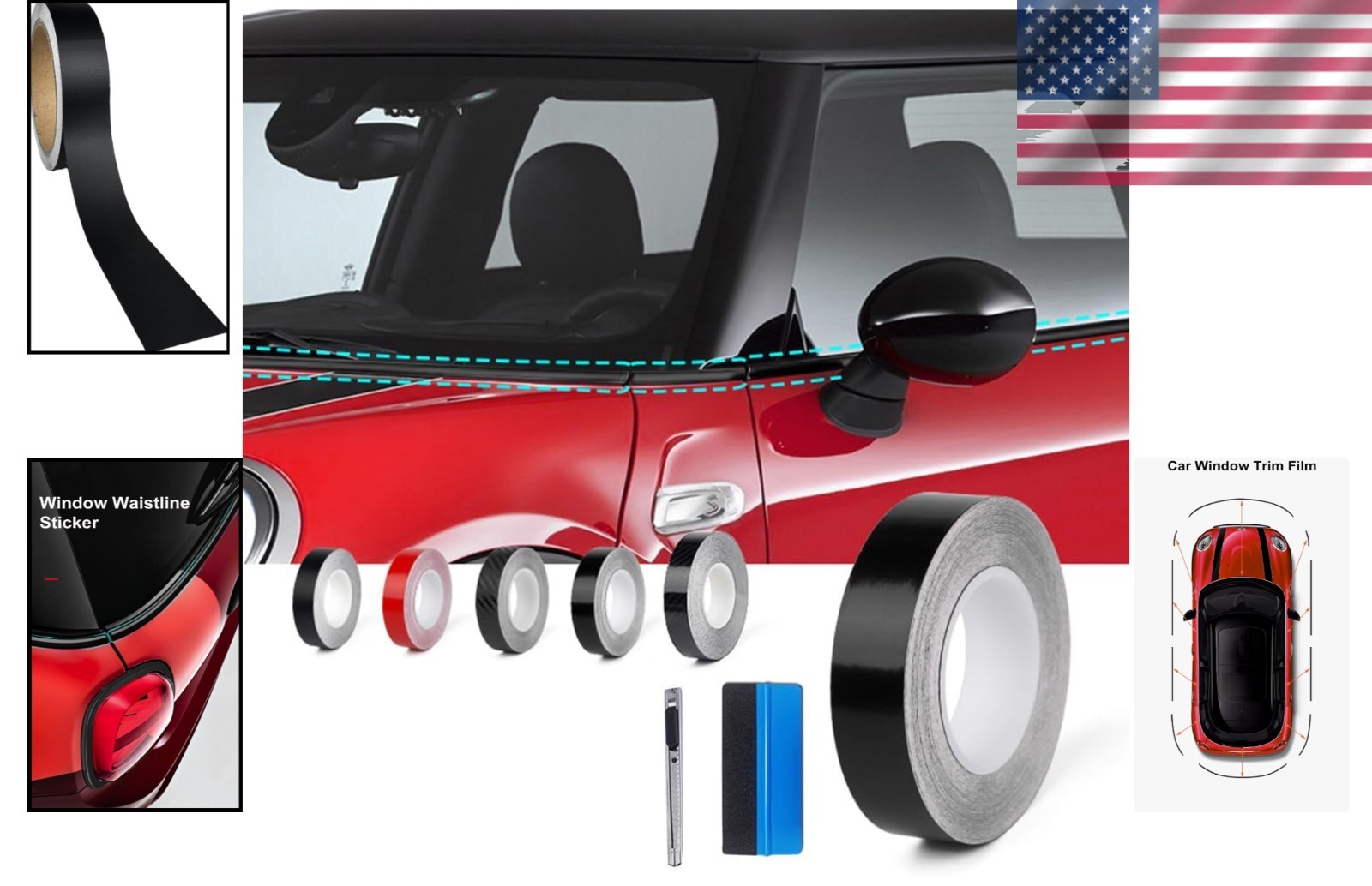 Waterproof Matte Vinyl Film for Car Interior & Exterior – Mini Cooper Compatible