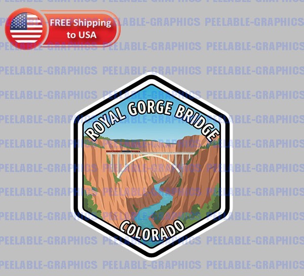 Royal Gorge Bridge Colorado Window Bumper Vinyl Decal Sticker Luggage Travel A