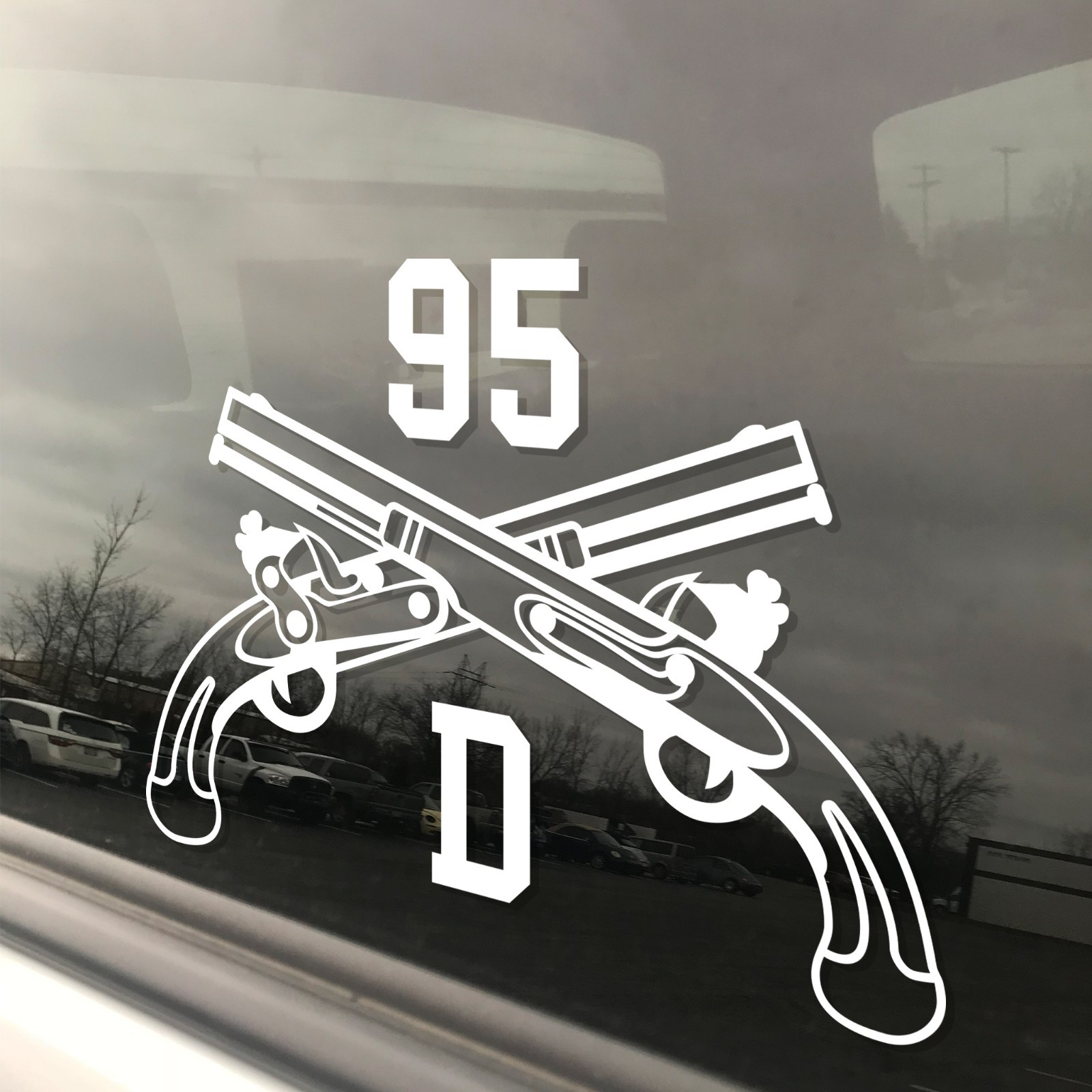 Army MOS 95D CID Special Agent MP Crossed Pistols Insignia Decal 3″ x 5.5″
