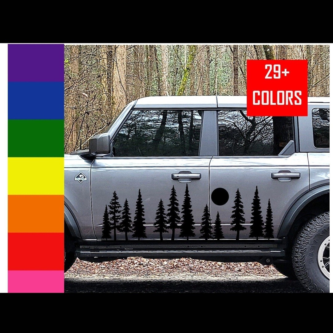 Trees Vinyl Decal For Car, RV, Camper, Trailer, Van, and Truck