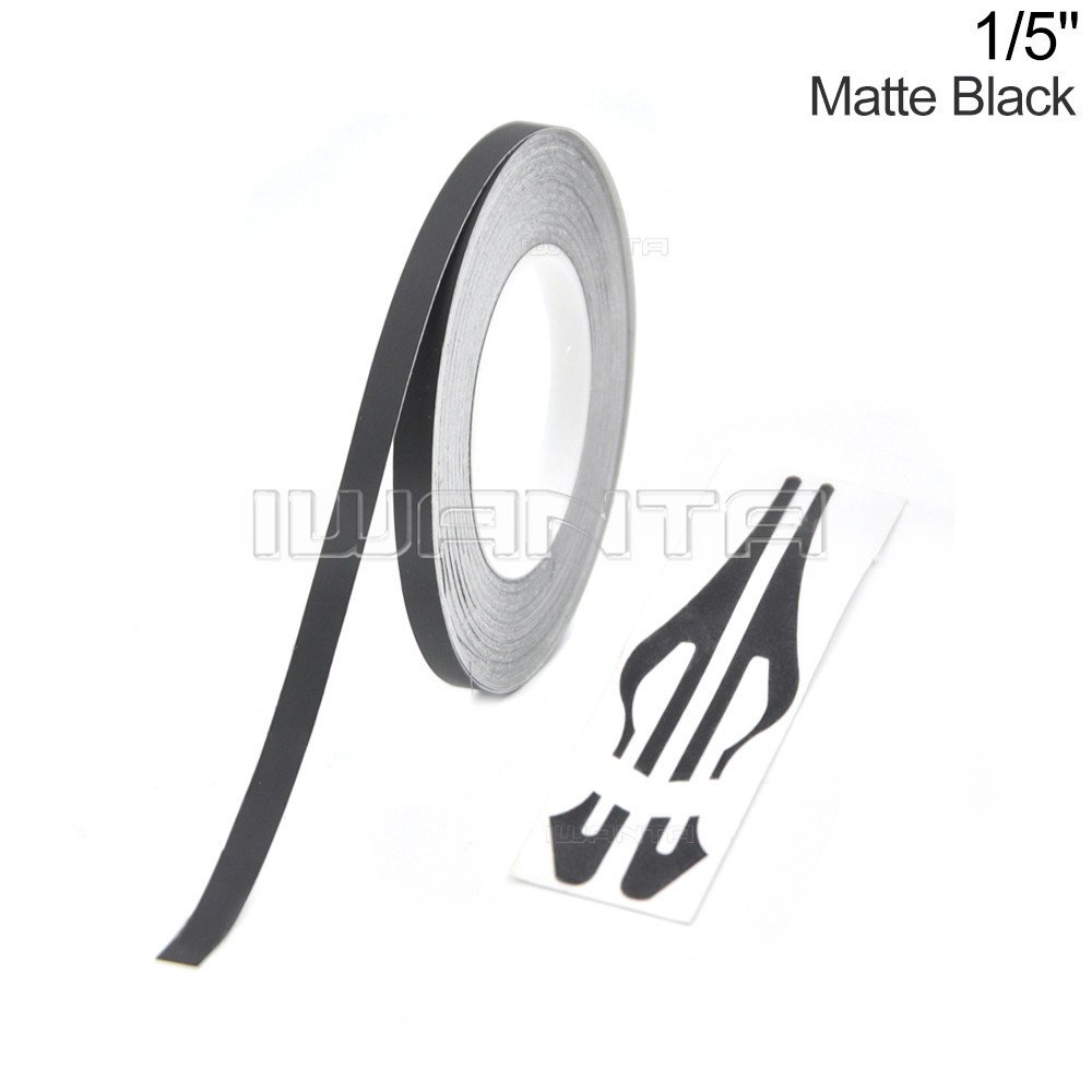 1/5″ 5mm Matte Gold & Matte Black Pinstriping Pin Stripe DIY Line Decal Sticker