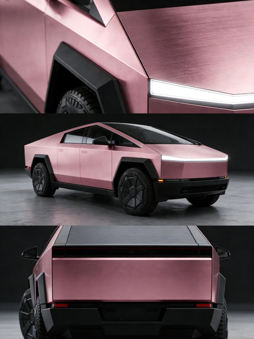 For Brushed Rose Gold Cybertruck PreCut Paint Protection Film Vinyl Wrap Color