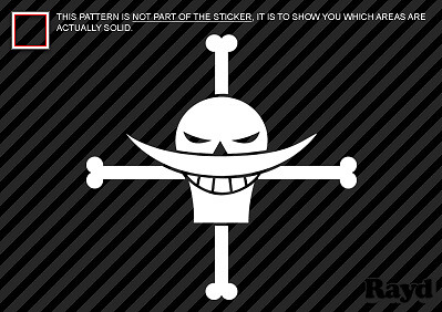 (2x) One Piece Whitebeard Sticker Decal Die Cut vinyl