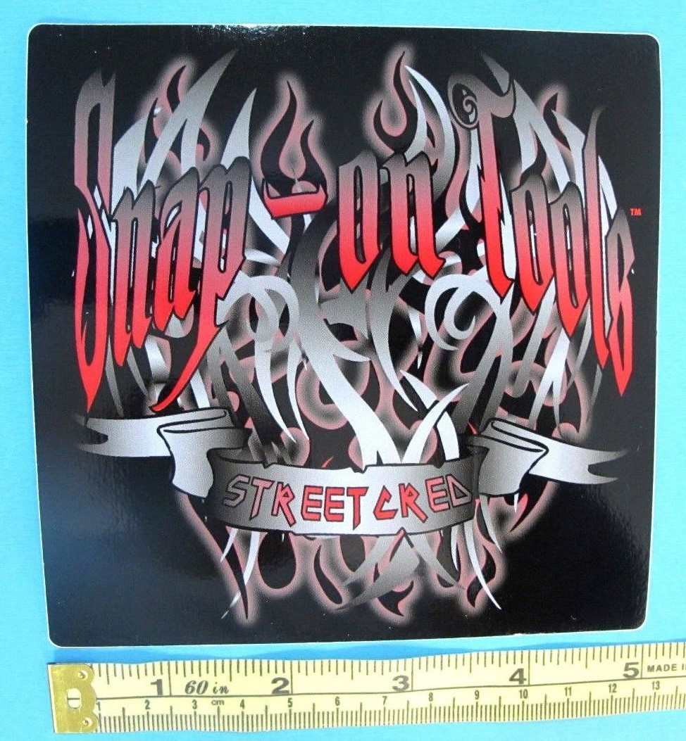 Genuine Official Snap On Tools Logo Decal STREET CRED – 5″ X 5″ NEW Sticker