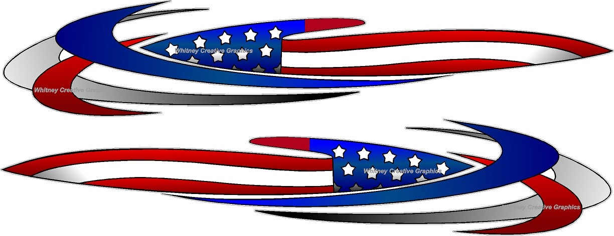 Coachmen AMERILITE RV Flag decal Graphic 2 Both sides 54″X10.5″