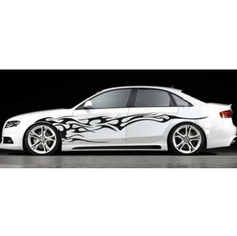 1 Set Sides Car Sticker Vinyl DIY Graphics Decal Decoration kit For Truck Black