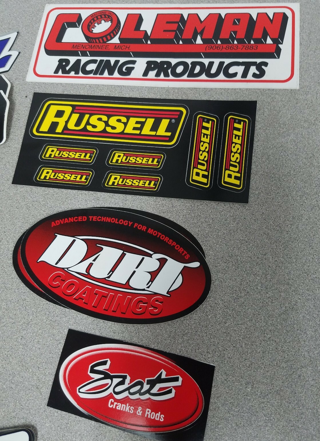 LOT of 3 small HOT ROD RACING MOTORCYCLE DECALS STICKERS You pick U pick