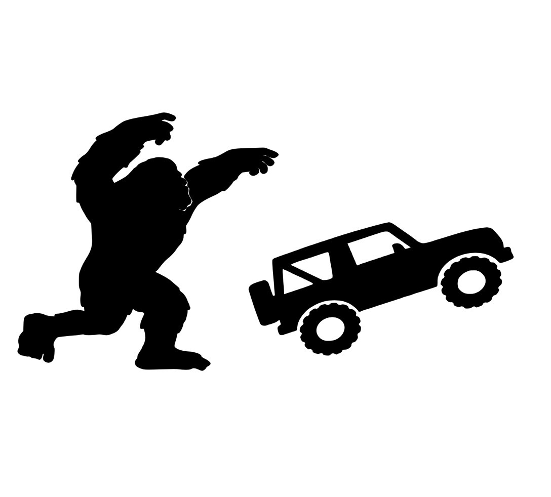 Bigfoot Vehicle 2 Door For Windshield decal Easter Egg You Pick Color