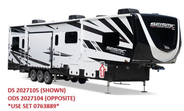 DECAL FOR RV, DECAL,DC FRT SKT SPIKE DS/ODS 58.14X5.25 PRT SET (F)