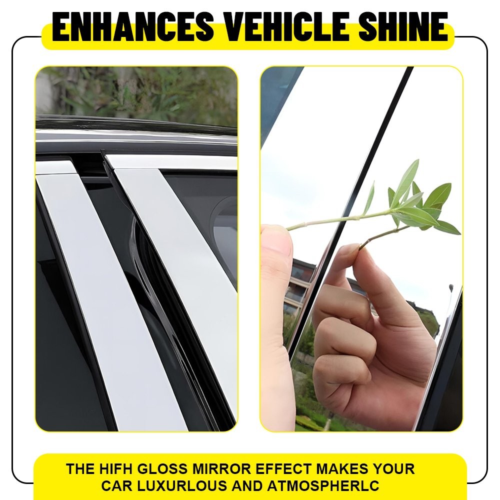 8PC Stainless Chrome Steel Pillar Trims Post Covers for PC 2019-2025 Toyota RAV4