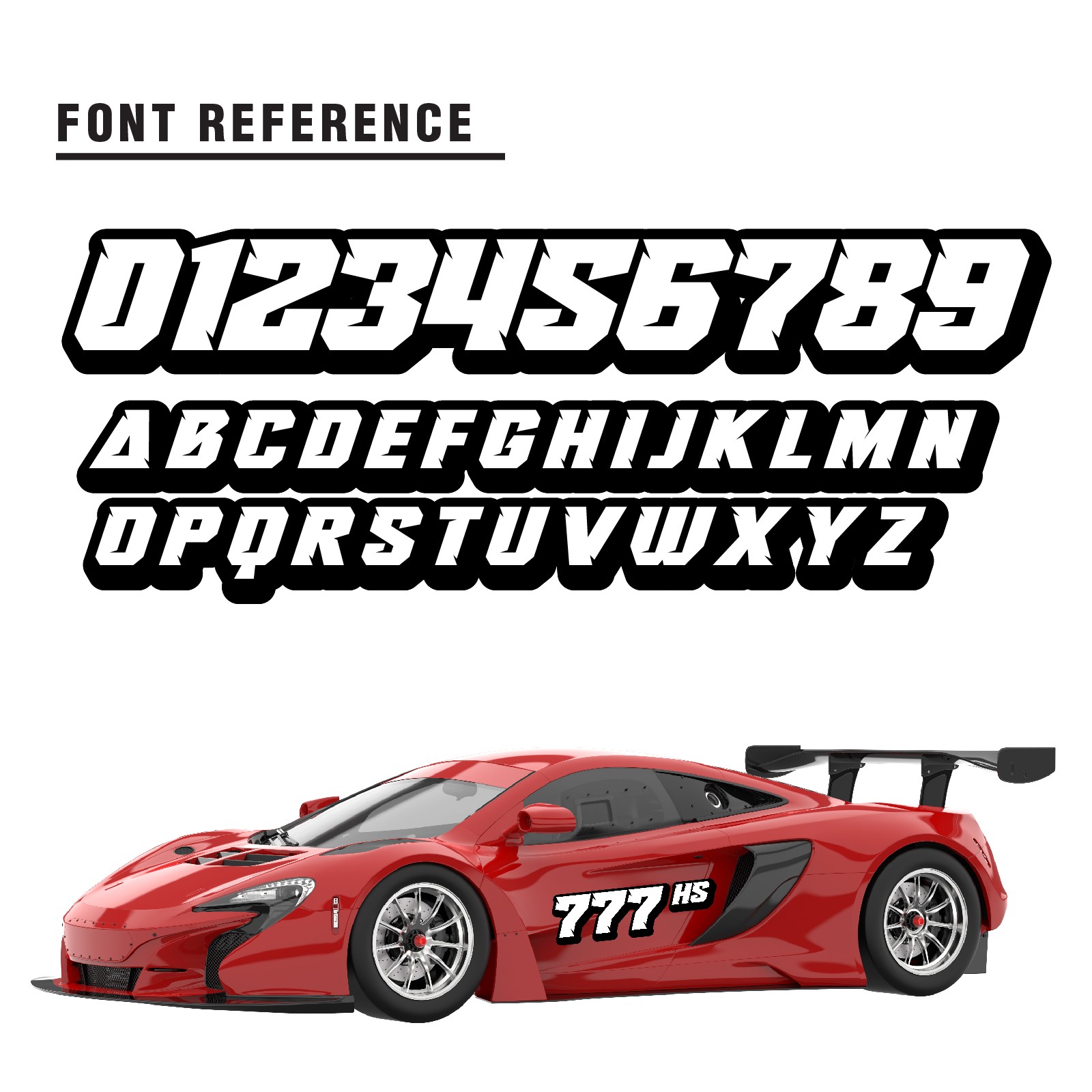 Custom Autocross Number Class Magnet Decal x2 8,10,12-16 inch – Vibrant Style