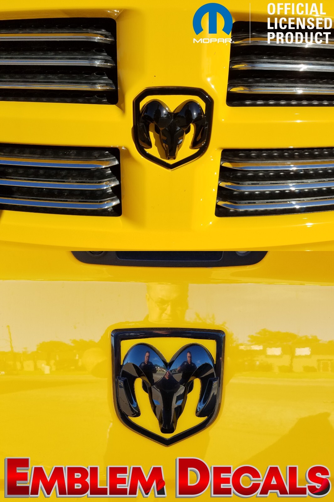 RAM 3500 Ram Heads Front and Rear Emblem Inlays Decals 13 14 15 16 17 18