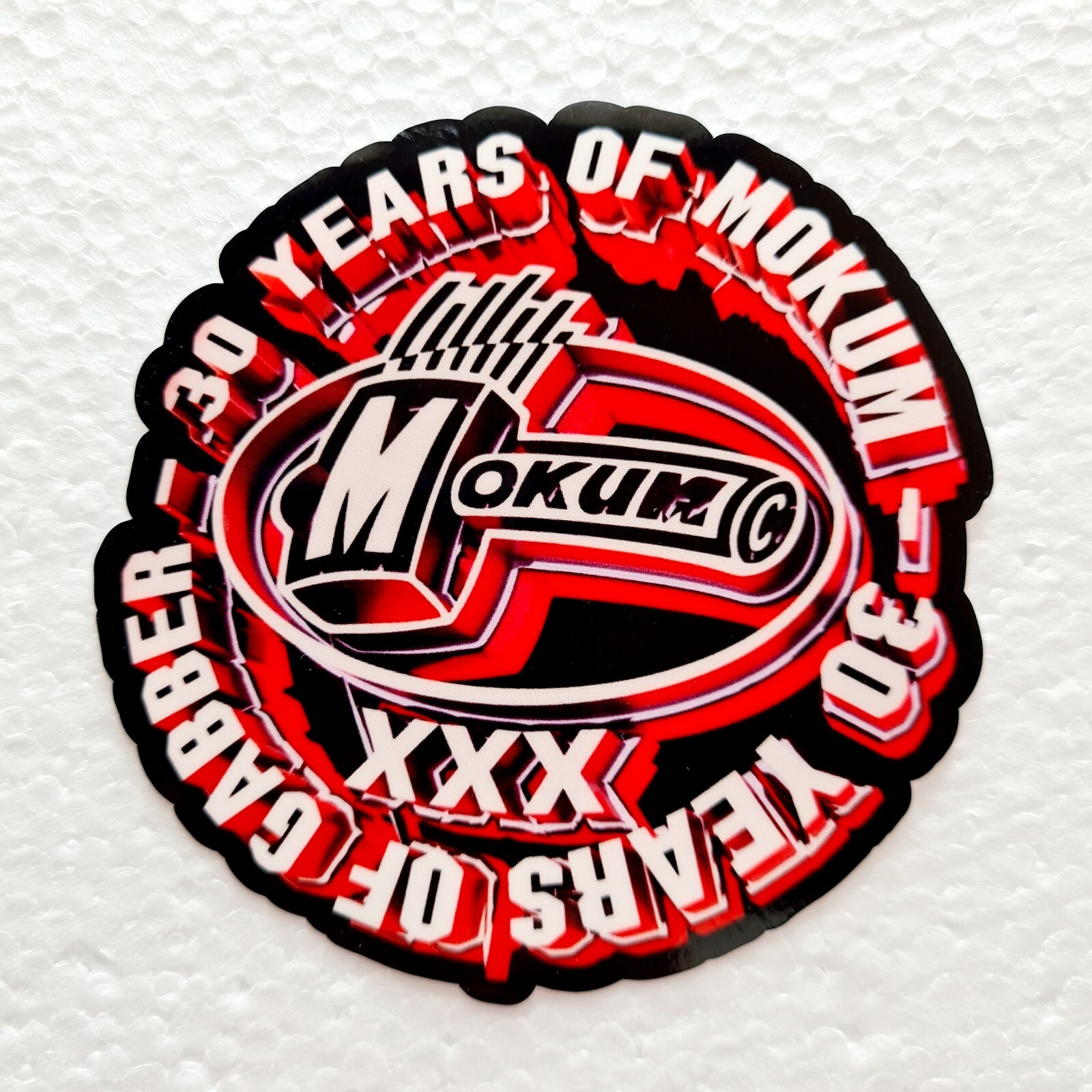 MOKUM XXX • 30 YEARS OF GABBER • DIE-CUT VINYL DECAL/STICKER • BRAND NEW