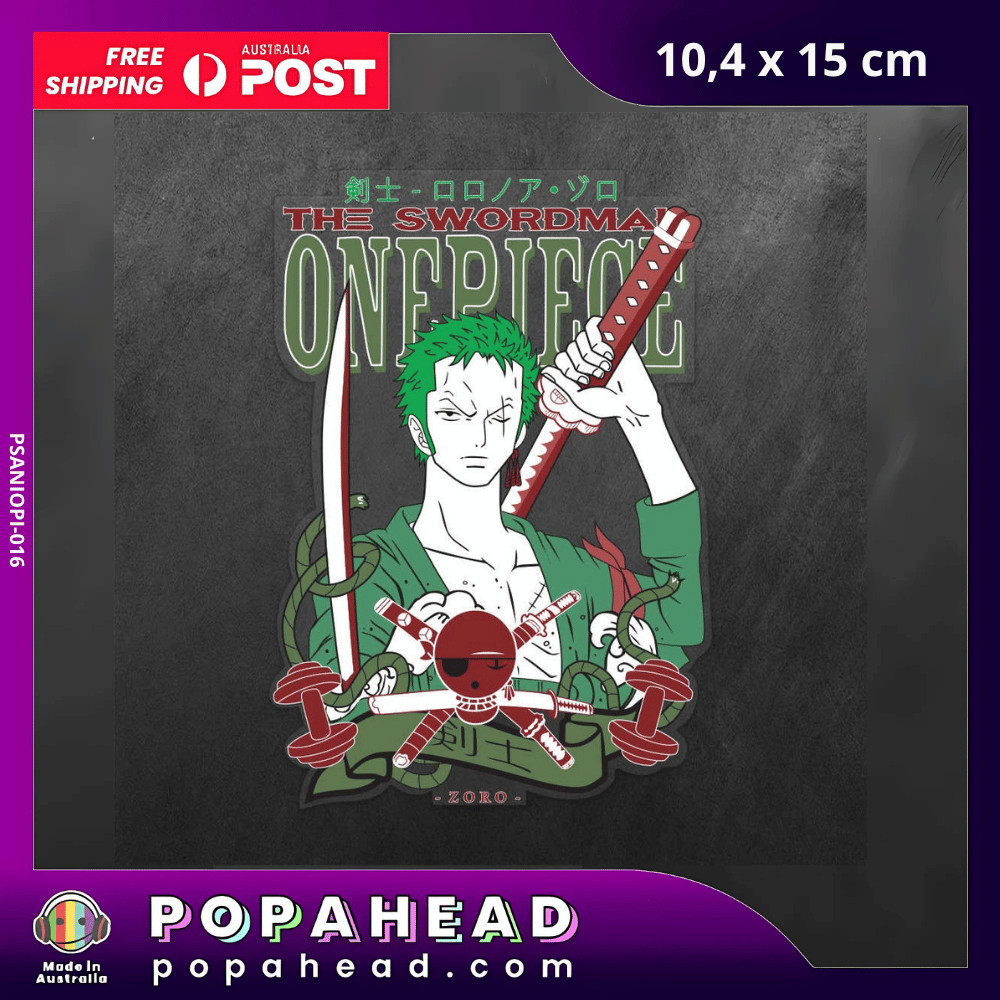 Roronoa Zoro One Piece Vinyl Decal Sticker Anime Sticker