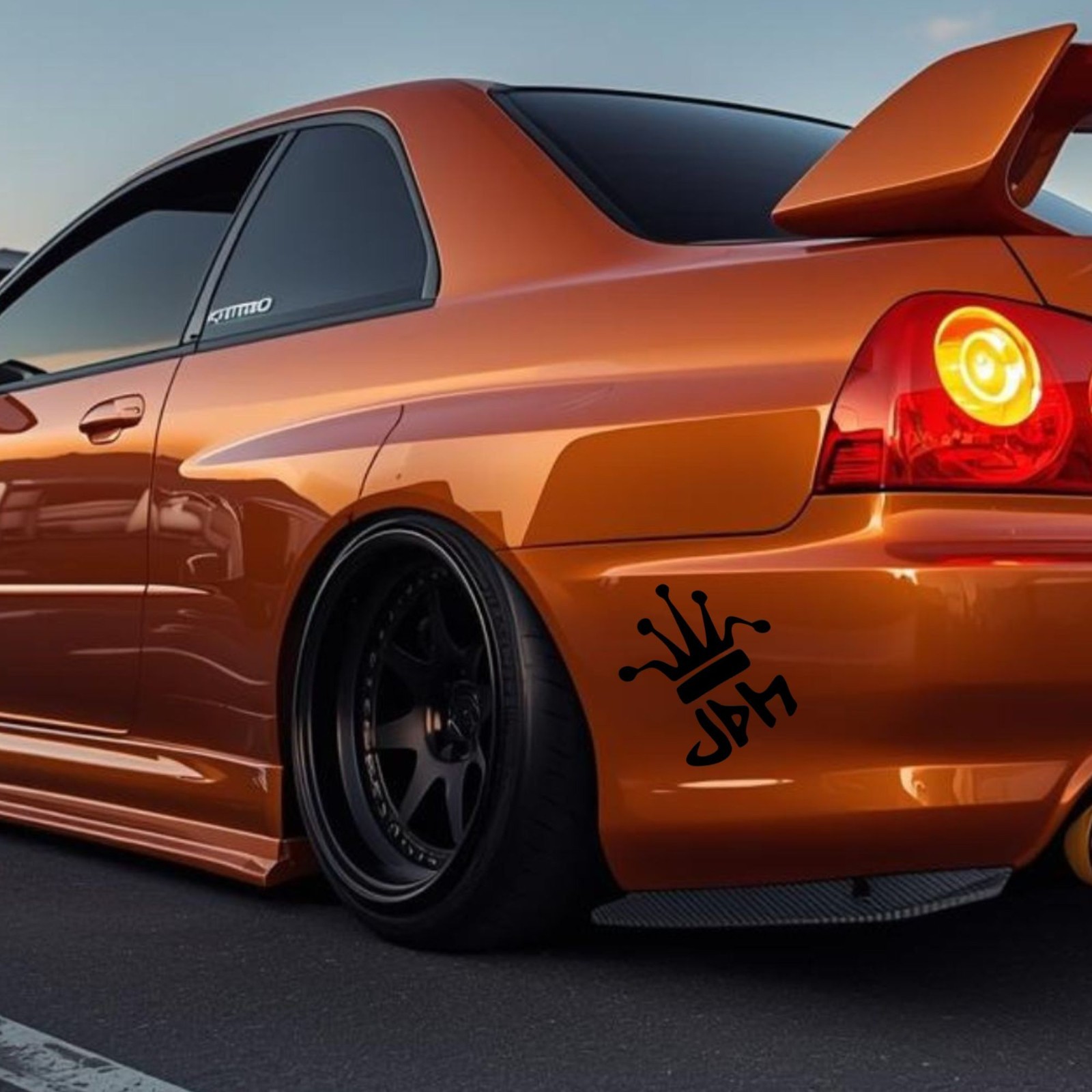 JDM Graffiti Crown Decal Japanese Car Culture Vinyl Sticker Car, Window, Laptop