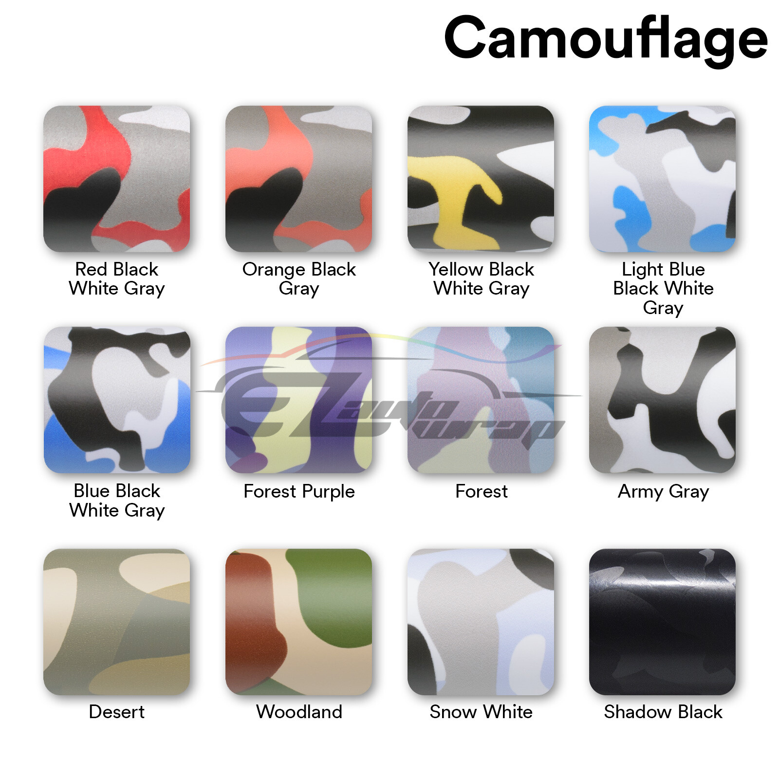 Premium Red Black White Gray Camouflage Desert Vinyl Sticker Wrap Decal Steet