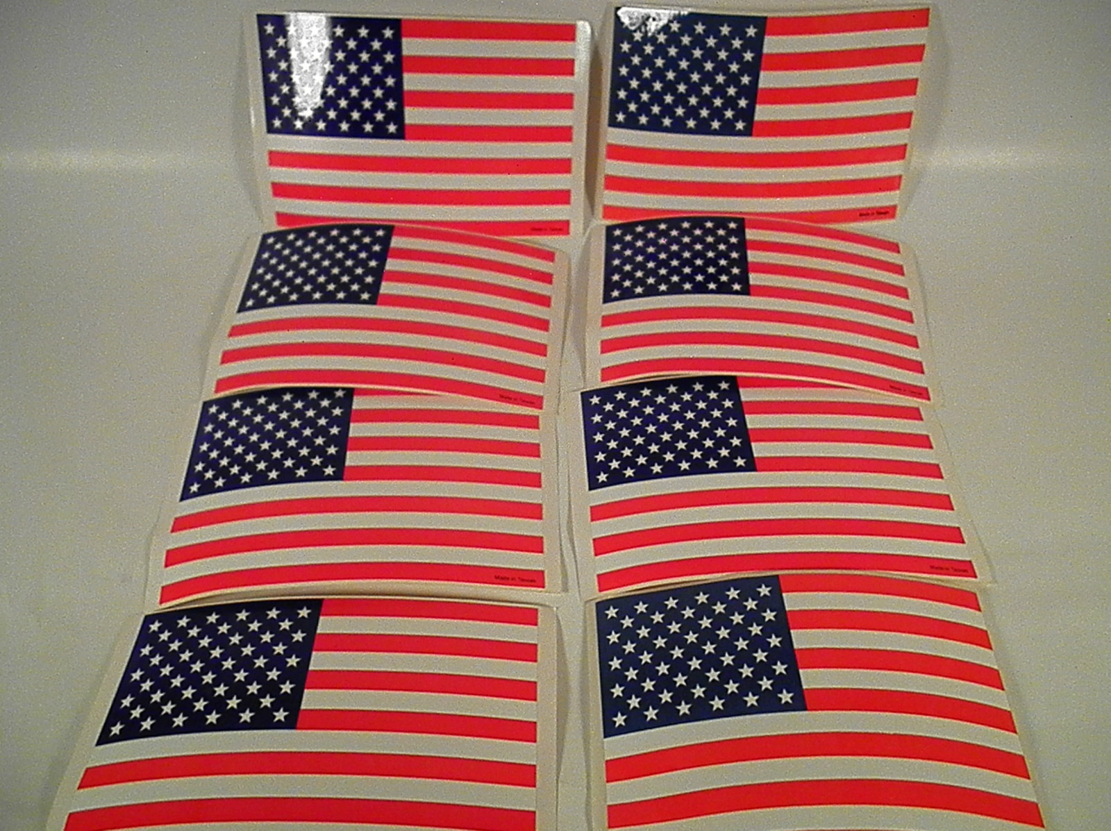 8 USA American Flag Vinyl Window Sticker Decal 4″x 6″ LOT of 8