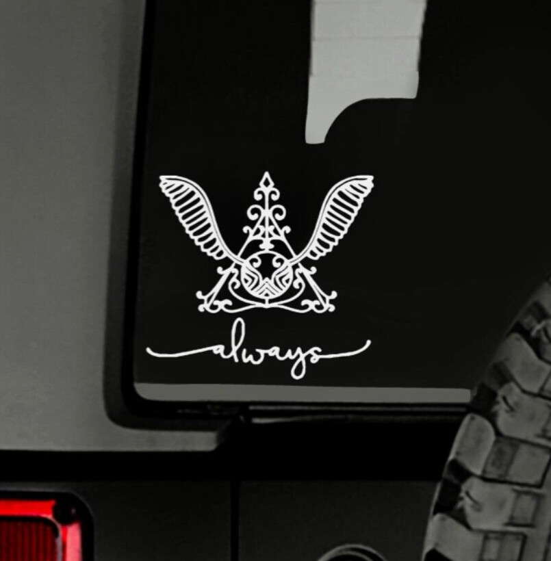 HARRY POTTER ALWAYS WINGS SYMBOL CAR WINDOW STICKER WATERPROOF VINYL DECAL
