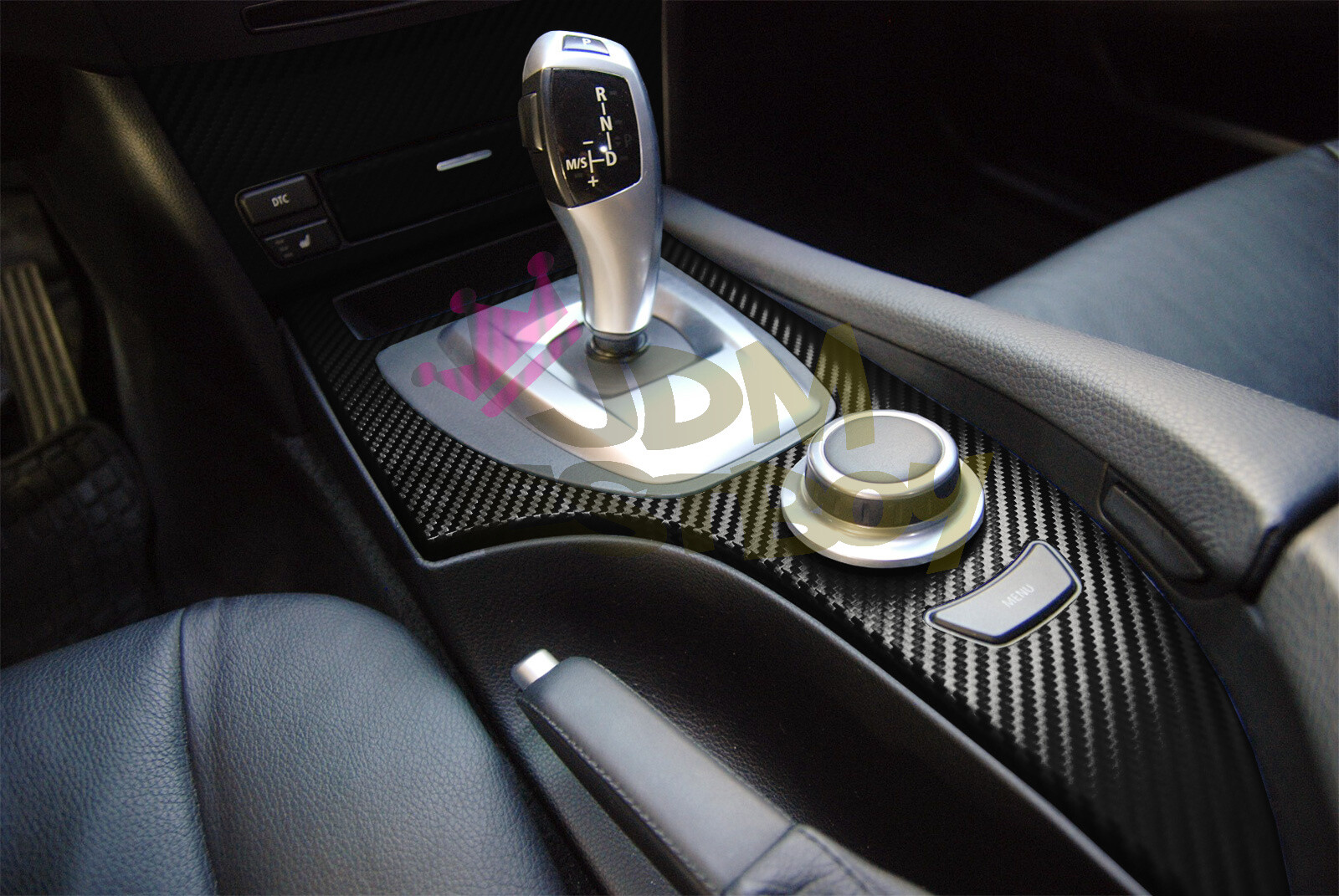 3D Carbon Fiber Shiny Black Matte Textured Vinyl Wrap Sticker Decal Bubble Free