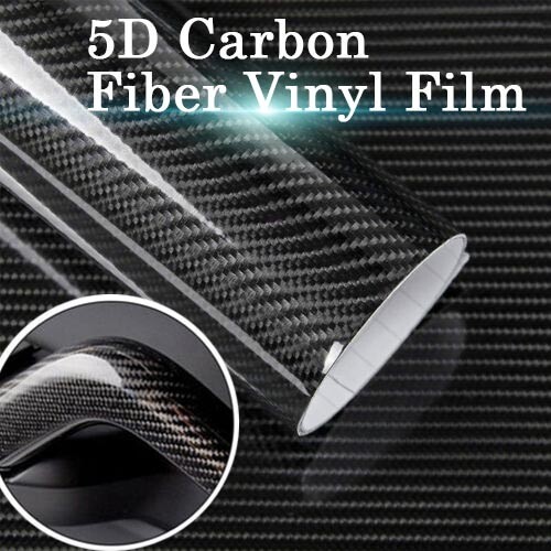 5D Waterproof Carbon Fiber Vinyl Car Wrap Sheet Roll Film Sticker Decal Paper US