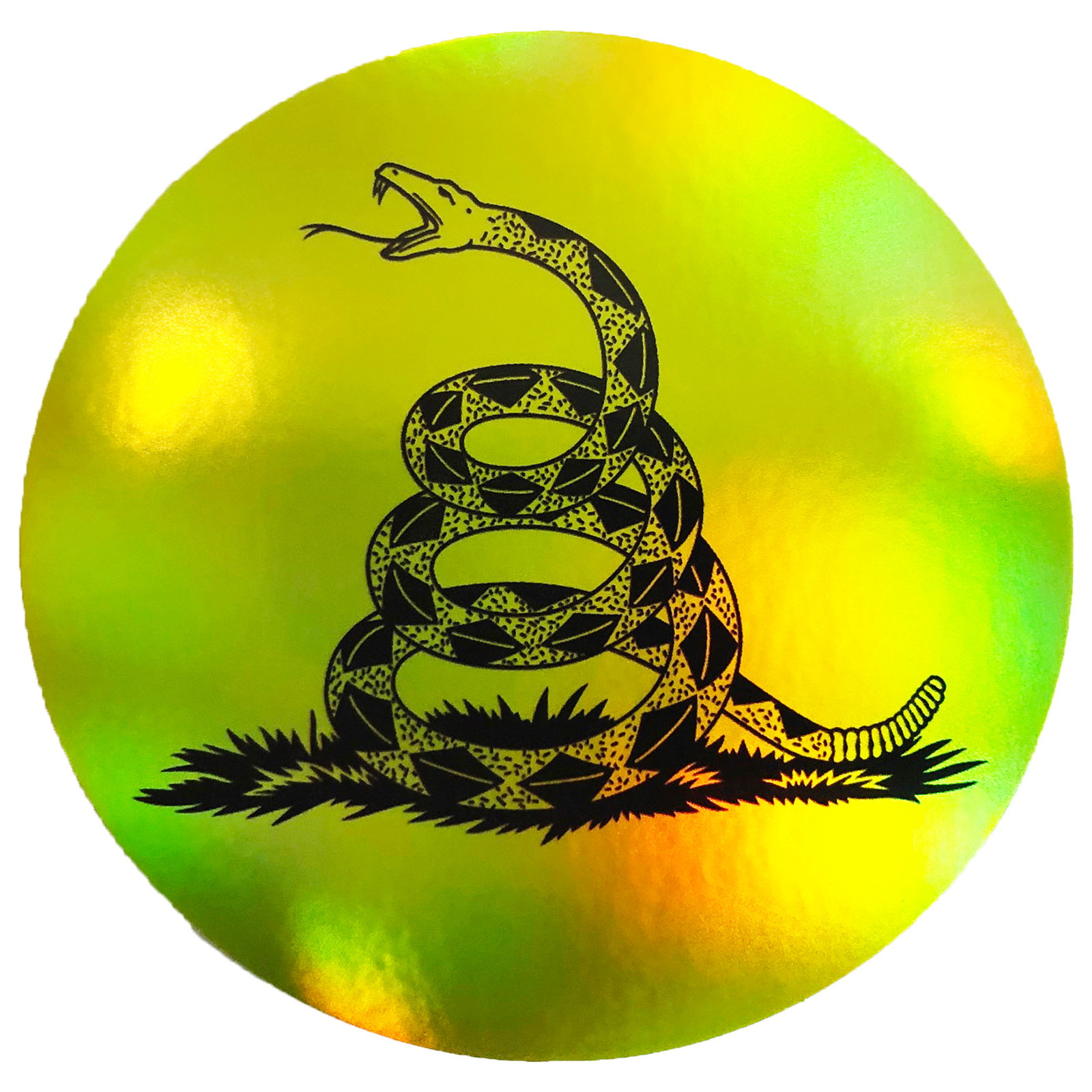 2x Shiny Dont Tread On Me NRA Gadsden Flag Stickers Reflective Second Amendment