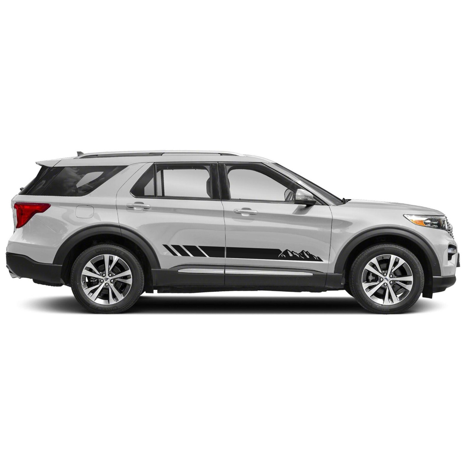 Mountains side stripes graphics decals compatible with Ford Explorer