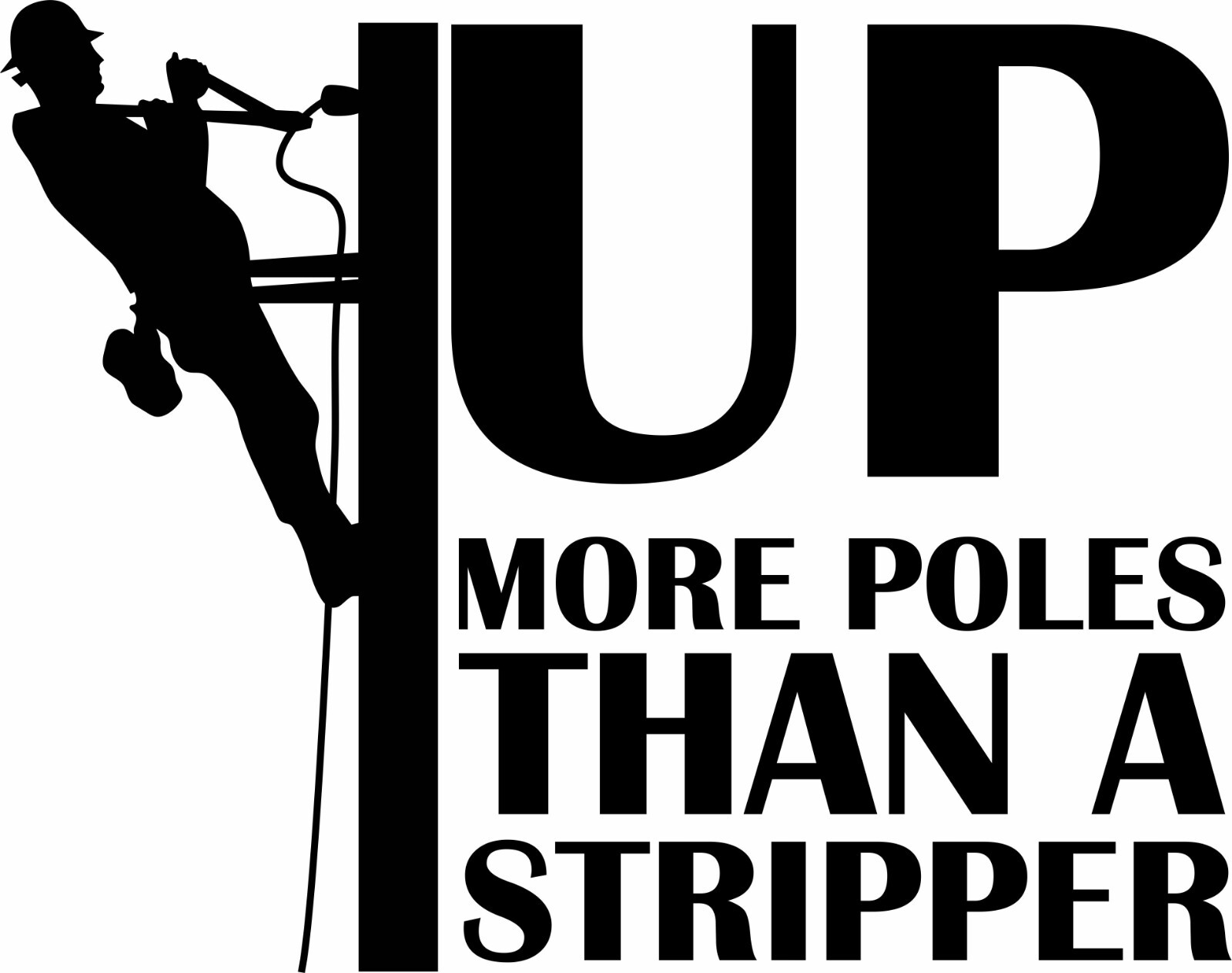 Lineman Electrician Stripper Power Pole Car Truck Window Vinyl Decal Sticker