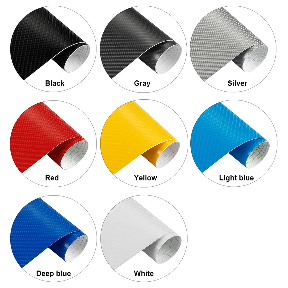 152x200cm 4D Carbon Fiber Car Wrapping Film DIY Hood Roof Sticker Accessories