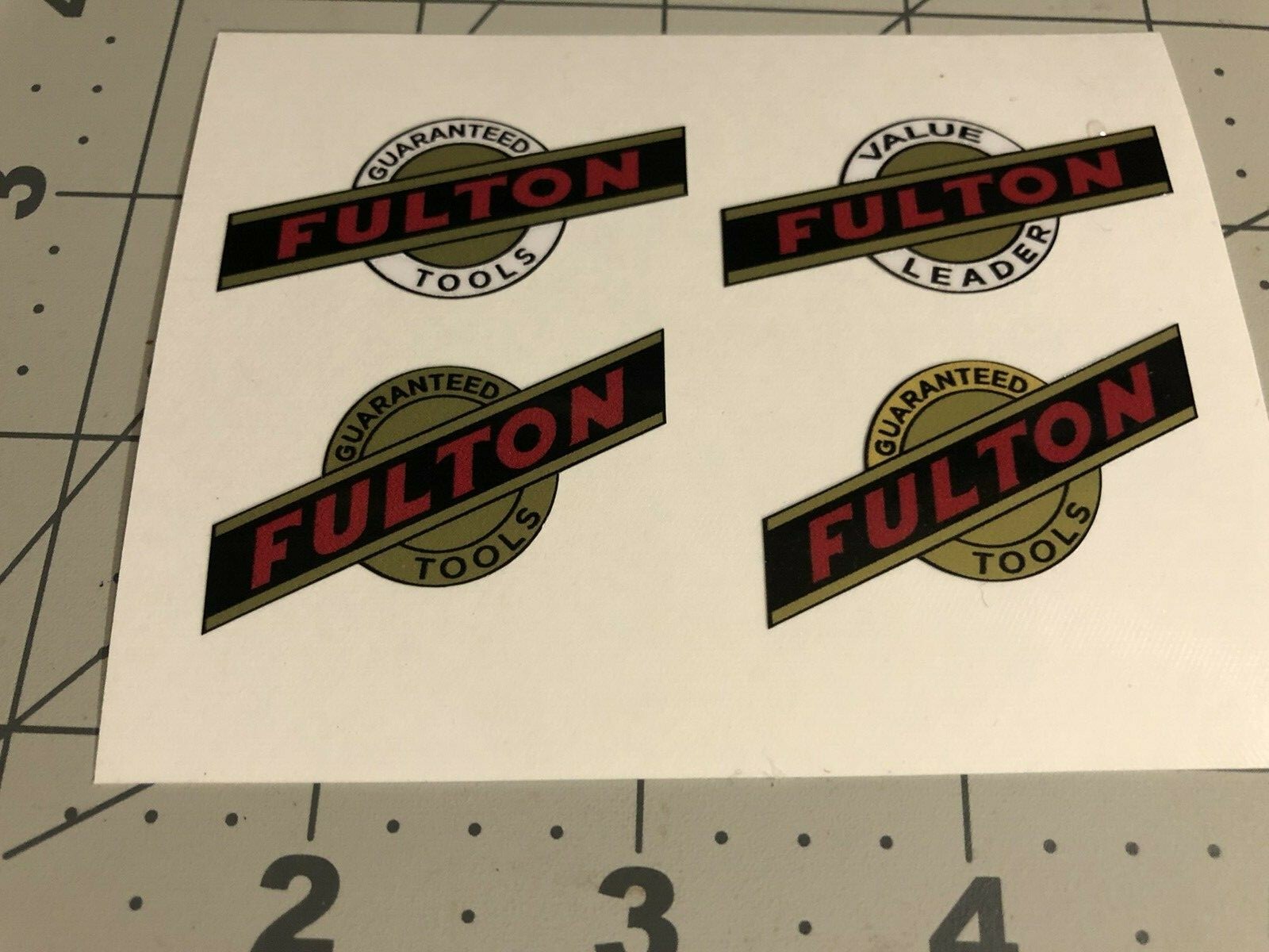 Fulton Guaranteed Tools Value Leader U.S.A. Decals reproduction Set 4