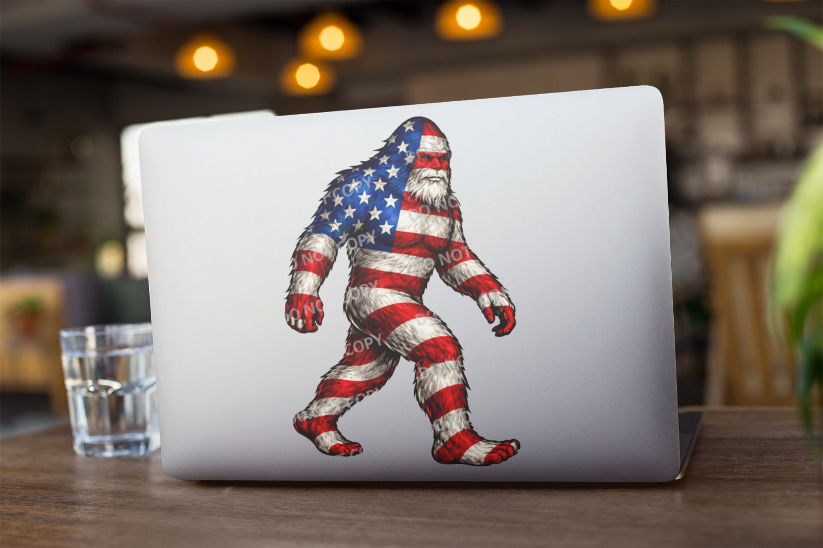 Bigfoot Sasquatch Patriotic Car Window Decal Vinyl Outdoor USA Sticker 4–9