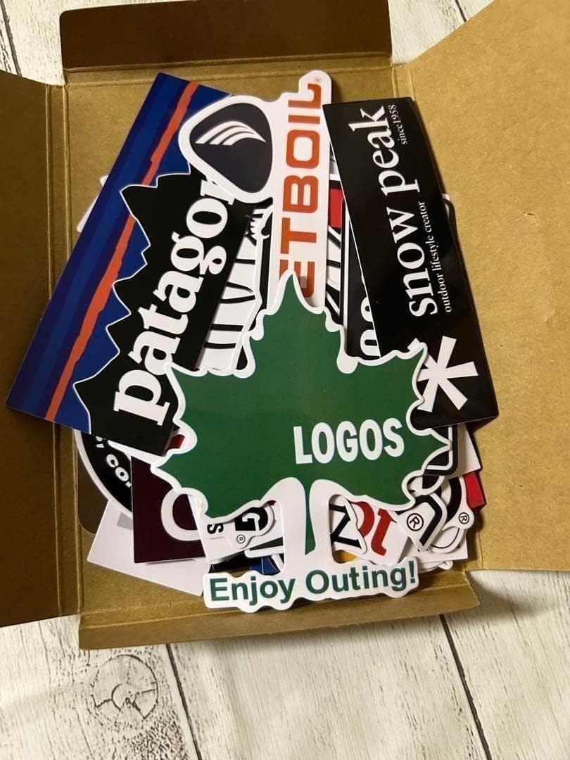 52 Waterproof Stickers with Outdoor Logos for Cars, Motorcycles, and Camping